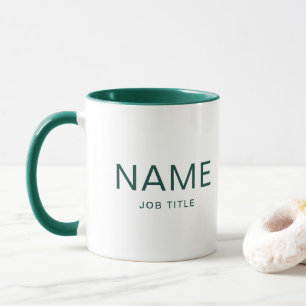 Personalised Hunter Green Combo Mug with Your Name
