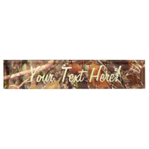 Personalised Hunter's Camo Camouflage Painting Nameplate
