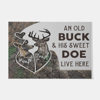 Personalised Hunting Couple Doormat | An Old Buck