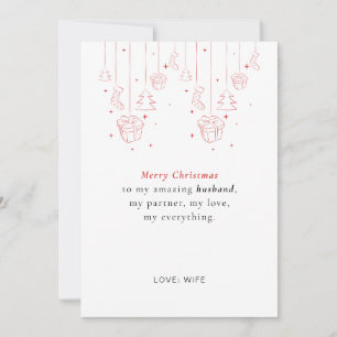 Personalised Husband Christmas Card