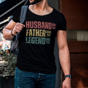 Personalised Husband Father Legend Since T-Shirt