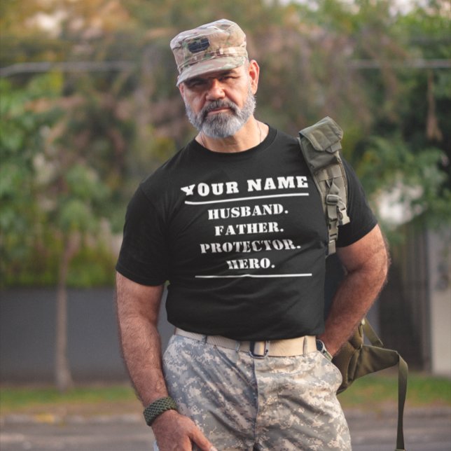 Personalised Husband Father Protector Hero T-Shirt (Creator Uploaded)