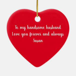 Personalised Husband Gift Ceramic Tree Decoration