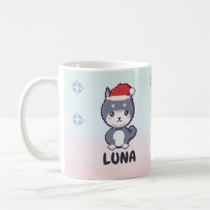 Personalised Husky Christmas Mug
