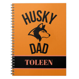 Personalised Husky Dad, Dog Dad Notebook