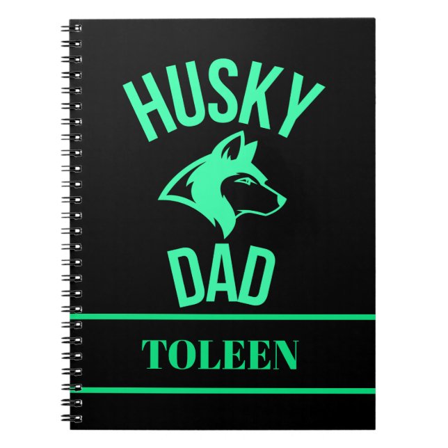 Personalised Husky Dad, Dog Dad                Notebook (Front)
