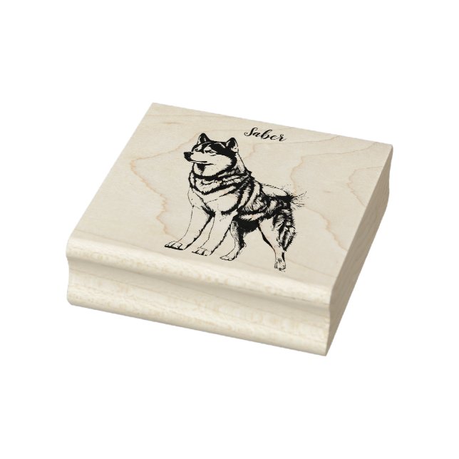 Personalised husky rubber stamp (Stamp)