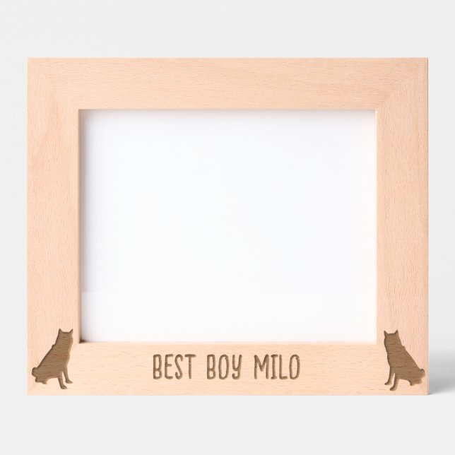 Personalised Husky Silhouette Engraved  Etched Frames (Front)