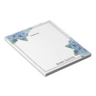 Personalised Hydrangea Pink and Blue Notepad