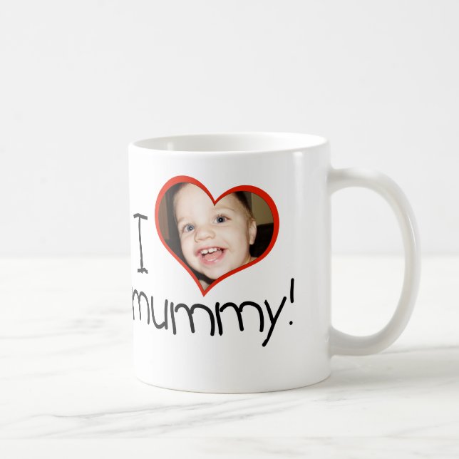 Personalised "I *heart* mummy" mug (Right)