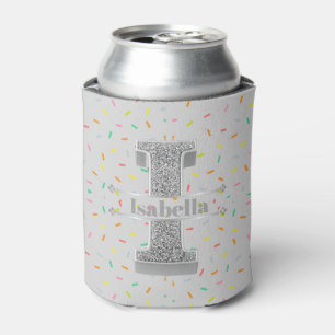 Personalised I Initial Silver Monogram Your Name Can Cooler