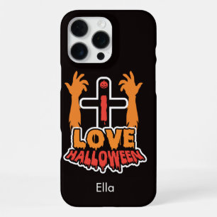 Personalised I Love Halloween iPhone 16 Pro Max Case