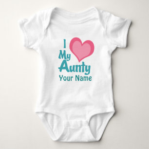 Personalised I Love My Aunty Baby Bodysuit