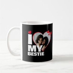 Personalised I Love My Bestie Heart Photo Coffee Mug