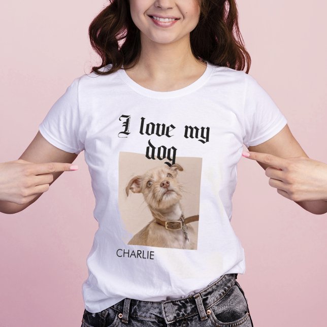 Personalised I Love My Dog Photo T-Shirt (Creator Uploaded)
