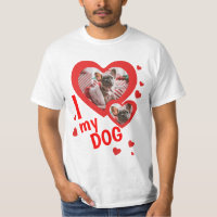 Personalised I love my dog photo text