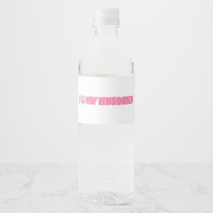 Personalised I Love My Husband – Add Husband Photo Water Bottle Label