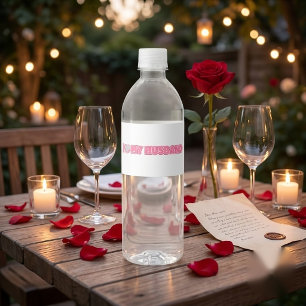 Personalised I Love My Husband – Add Husband Photo Water Bottle Label