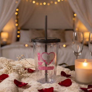 Personalised I Love My Husband – Add Photo & Name Acrylic Tumbler