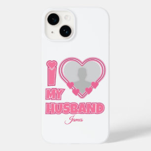 Personalised I Love My Husband – Add Photo & Name Case-Mate iPhone 14 Case