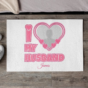 Personalised I Love My Husband – Add Photo & Name Doormat