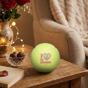 Personalised I Love My Husband – Add Photo & Name Tennis Balls