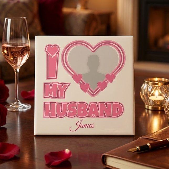 Personalised I Love My Husband – Add Photo & Name Tile (Creator Uploaded)