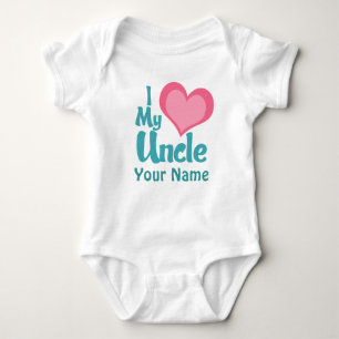 Personalised I Love My Uncle Baby Bodysuit