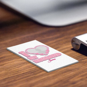 Personalised I Love My Wife – Add Name & Photo Calling Card
