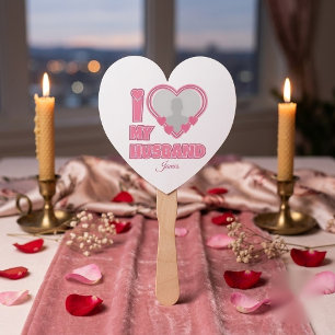 Personalised I Love My Wife – Add Name & Photo Hand Fan