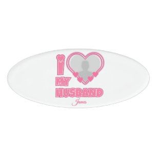 Personalised I Love My Wife – Add Name & Photo Tag