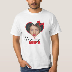 Personalised I Love My Wife Heart Photo T-Shirt