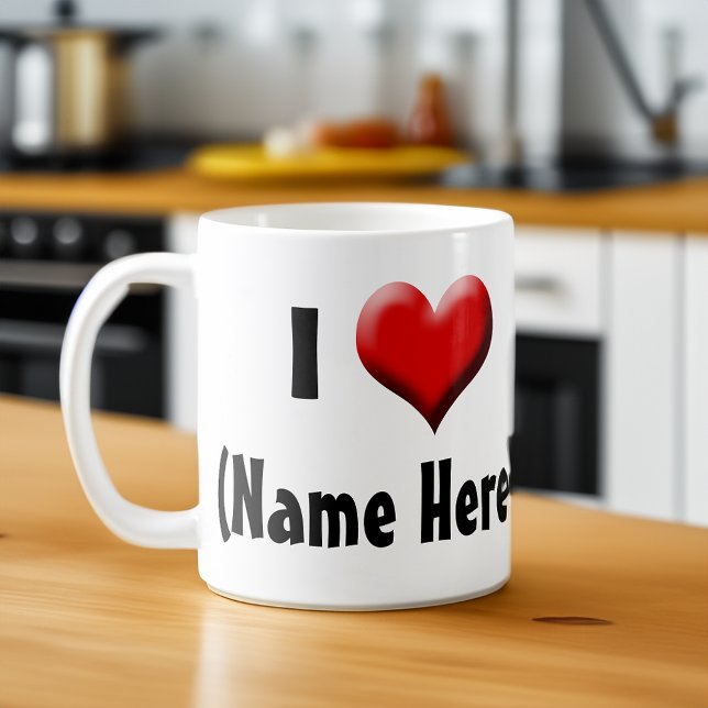 Personalised I Love... Name Valentine's Day Coffee Mug (personalized i love name coffee mug)