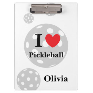 Personalised "I Love Pickleball" Clipboard