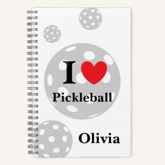 Personalised "I Love Pickleball" Notebook