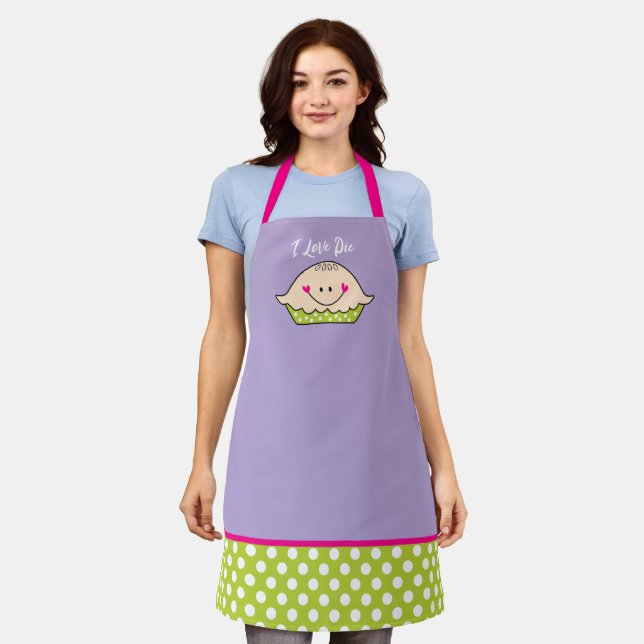 Personalised I Love Pie Apron (Worn)