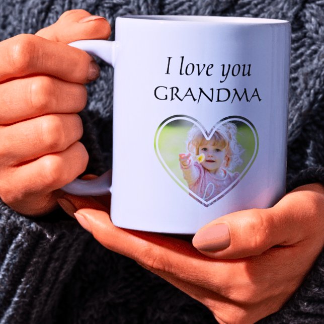 Personalised I love you Grandma Kids Photo Name Coffee Mug (Personalized I love you Grandma Kids Photo Name Coffee Mug)