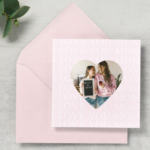 Personalised I Love You Mum Heart Photo 