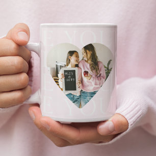 Personalised I Love You Mum Heart Photo Coffee Mug