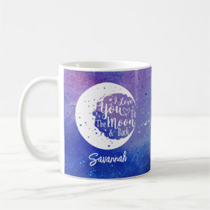 Personalised I love you to the moon & back Coffee Mug
