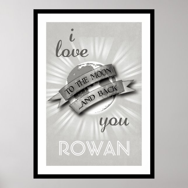 Personalised I Love You To The Moon & Back Poster (Front)