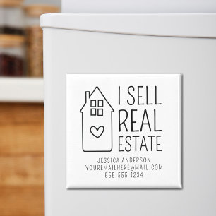 Personalised I Sell Real Estate Promotional House Magnet