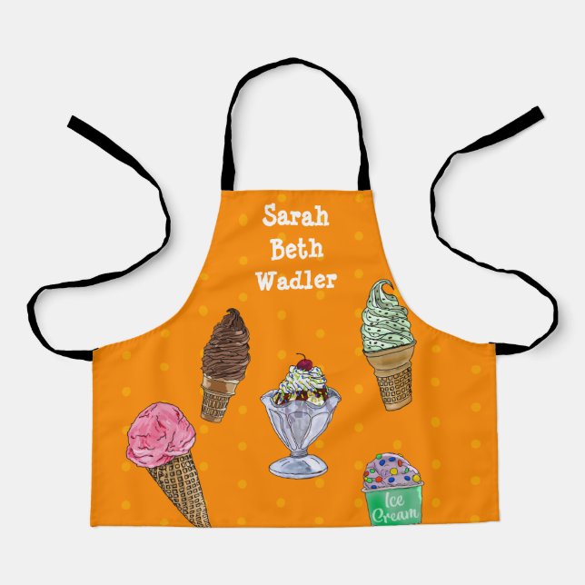 Personalised Ice Cream Apron (Front)