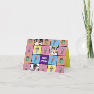 Personalised Ice Cream Photo Birthday Card