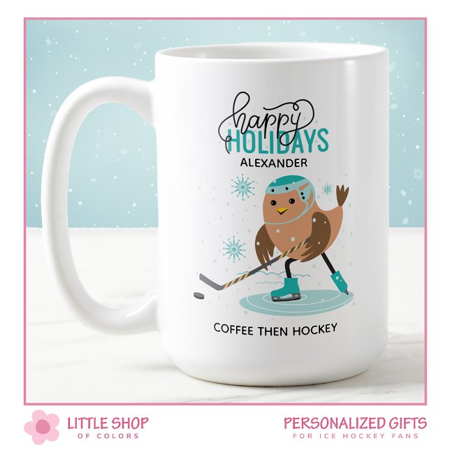 Personalised Ice Hockey Christmas Coffee Mug (Creator Uploaded)