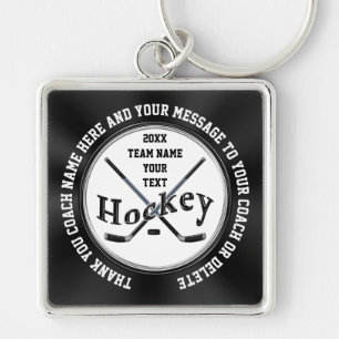 Personalised Ice Hockey Coach Gift Ideas, Hockey Key Ring