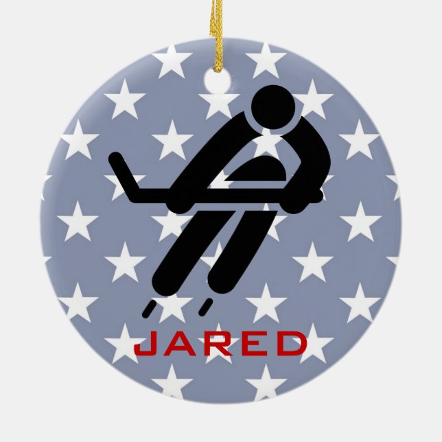 Personalised Ice Hockey Ornament (Back)