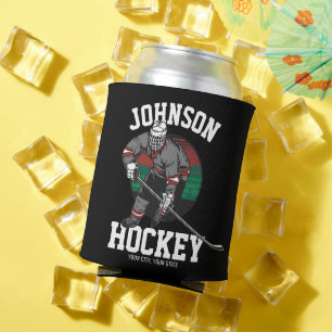 Personalised Ice Hockey Player Team Athlete Name  Can Cooler