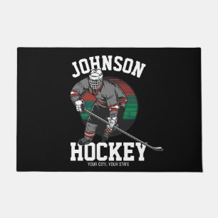 Personalised Ice Hockey Player Team Athlete Name Doormat