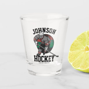 Personalised Ice Hockey Player Team Athlete Name Shot Glass